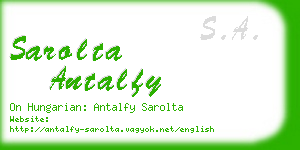 sarolta antalfy business card